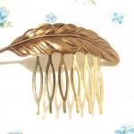 Medium Feather Hair Comb - Woodland Collection -..