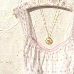 Another Time - Vintage Guilloche Locket Necklace