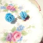 Moody Blues - Rose Flower Stud Earrings